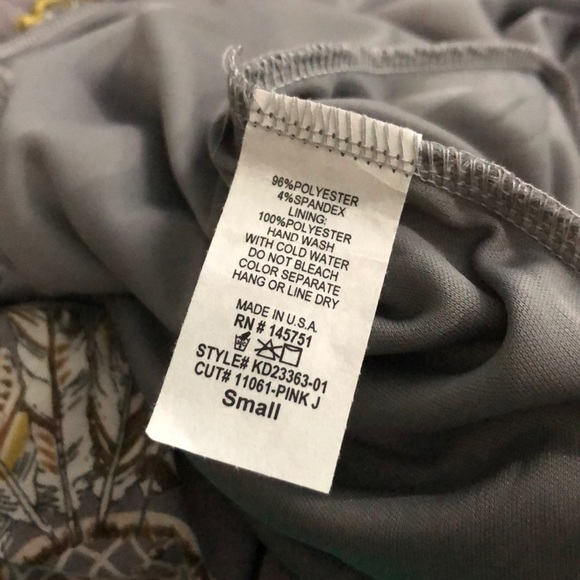 Peach Love Dream Catcher Feather Gray Ruffle Dress - Picture 7 of 8